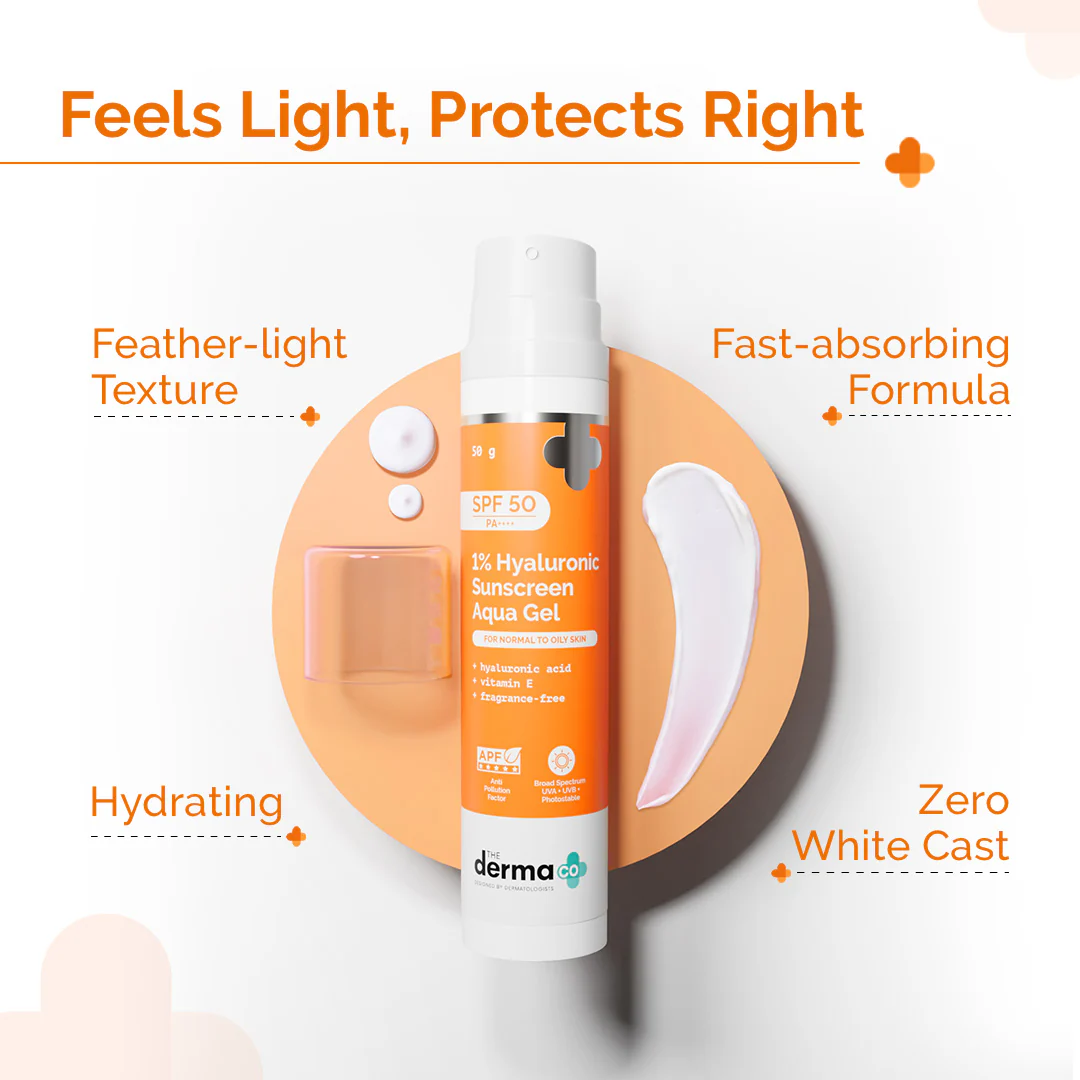 1% Hyaluronic Sunscreen Aqua Gel In Vivo Tested (ISO 24444:2019 Certified, CTRI/2025/02/080287) with SPF 50 & PA++++ - 50g - Image 8