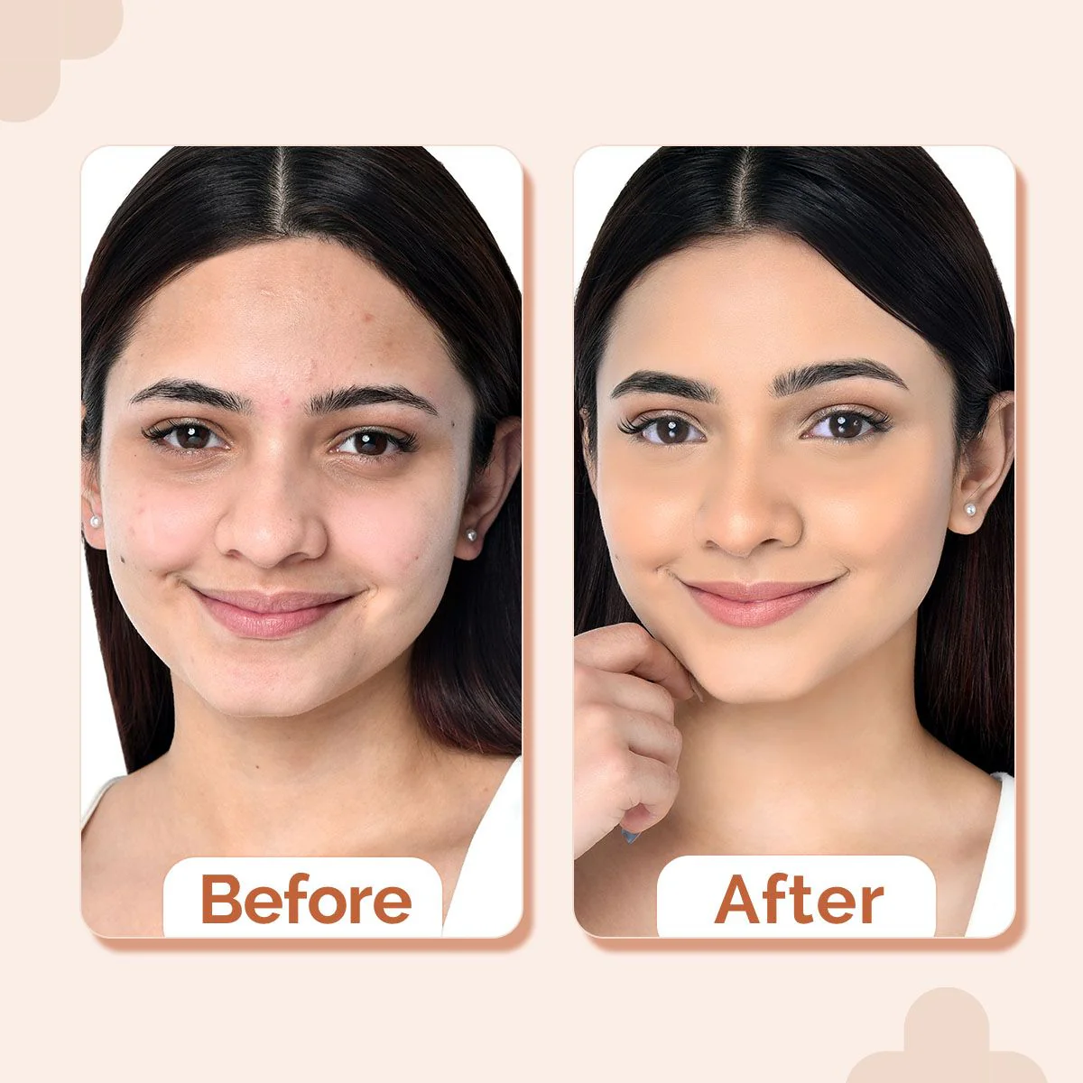 2% Niacinamide High Coverage Foundation With 1% Hyaluronic Acid Complex & SPF 40 PA+++ for 12 Hour Long Stay & 12 Hour Oil Control | 01 Ivory - Image 5