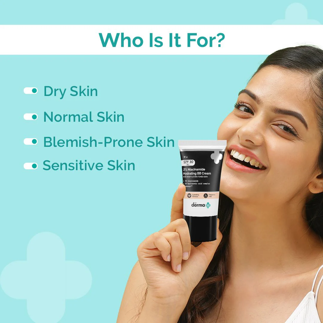2% Niacinamide Hydrating BB Cream with 1% Hyaluronic Acid Complex & Aquaxyl™- 30 g | 01 -  Ivory - Image 3